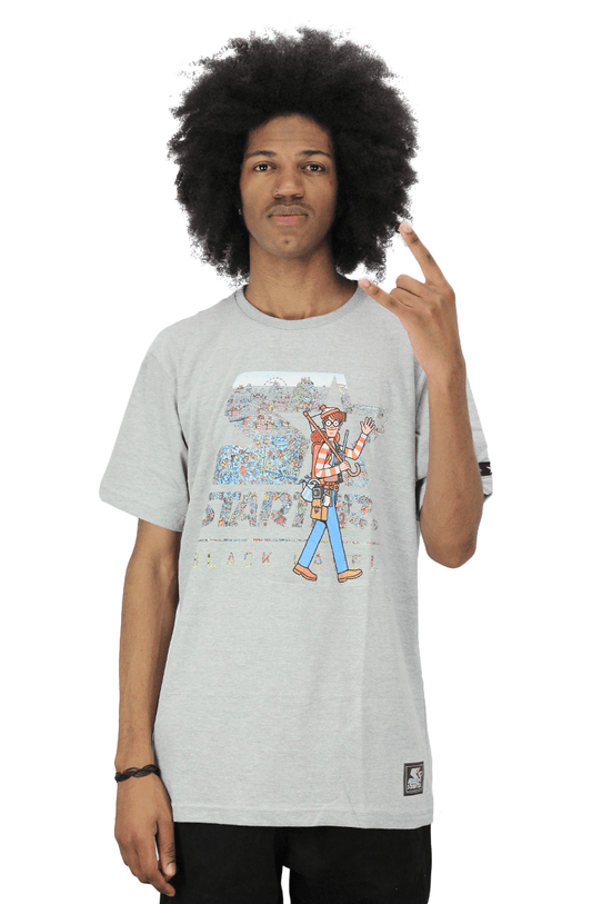 CAMISETA STARTER x ONDE ESTA WALLY? LOGO CINZA - NewSkull