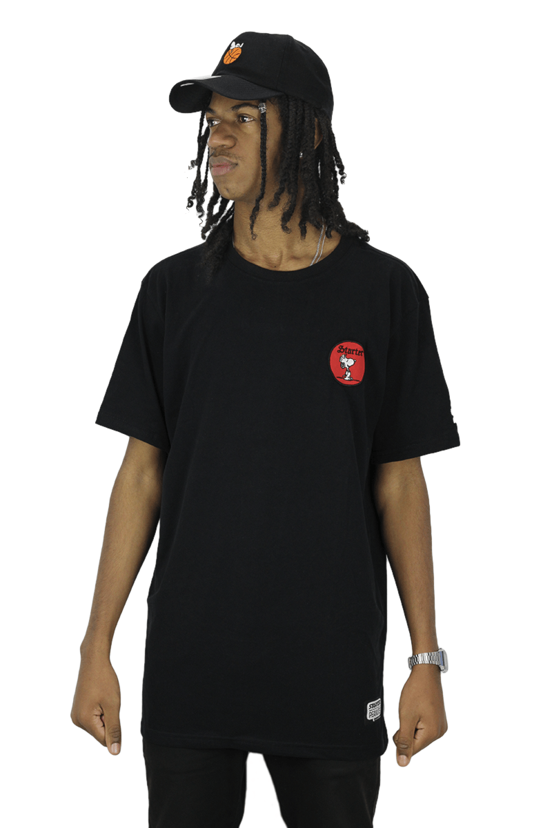 Camiseta Starter X Peanuts Snoopy Preto - NewSkull