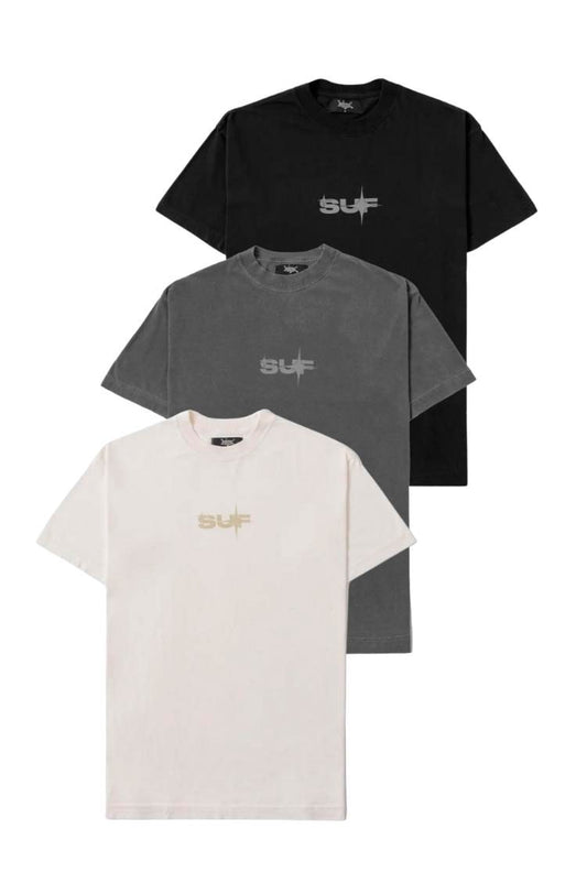 Camiseta Sufgang Basic Pack 2.4 Off White/Cinza/Preto - NewSkull