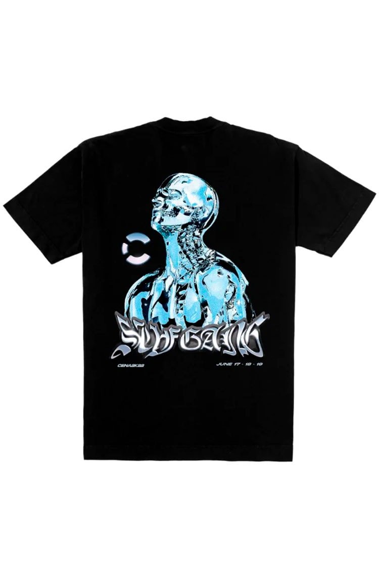 Camiseta SUFGANG x CENA 2k22 - Camiseta Robot Chrome Preto/Azul - NewSkull