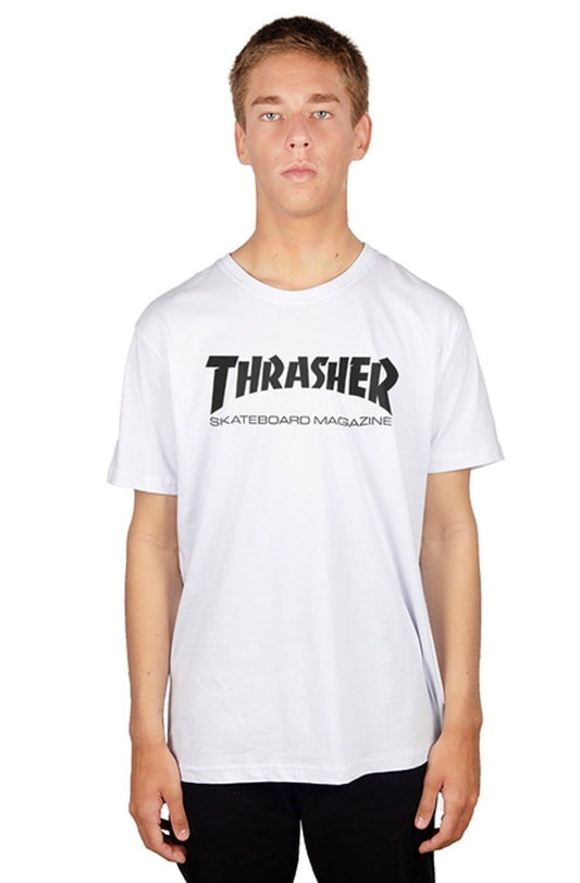 Camiseta Thrasher Skate Mag Branca/Preta - NewSkull