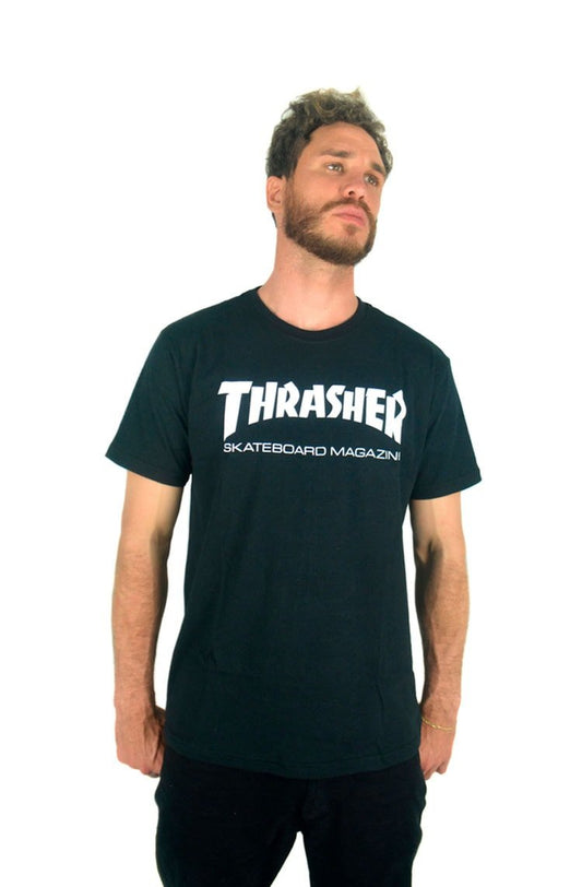 Camiseta Thrasher Skate Mag Preta/Branca - NewSkull