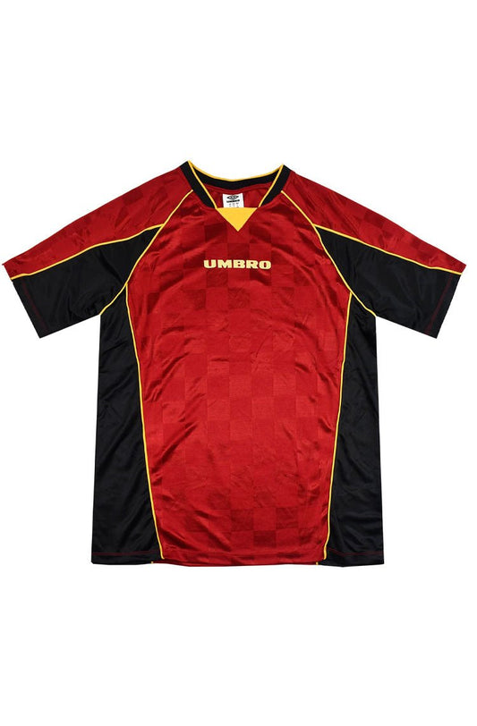 Camiseta Umbro Masculino Panelled Raglan Vinho/Preto/Ouro Antigo - NewSkull