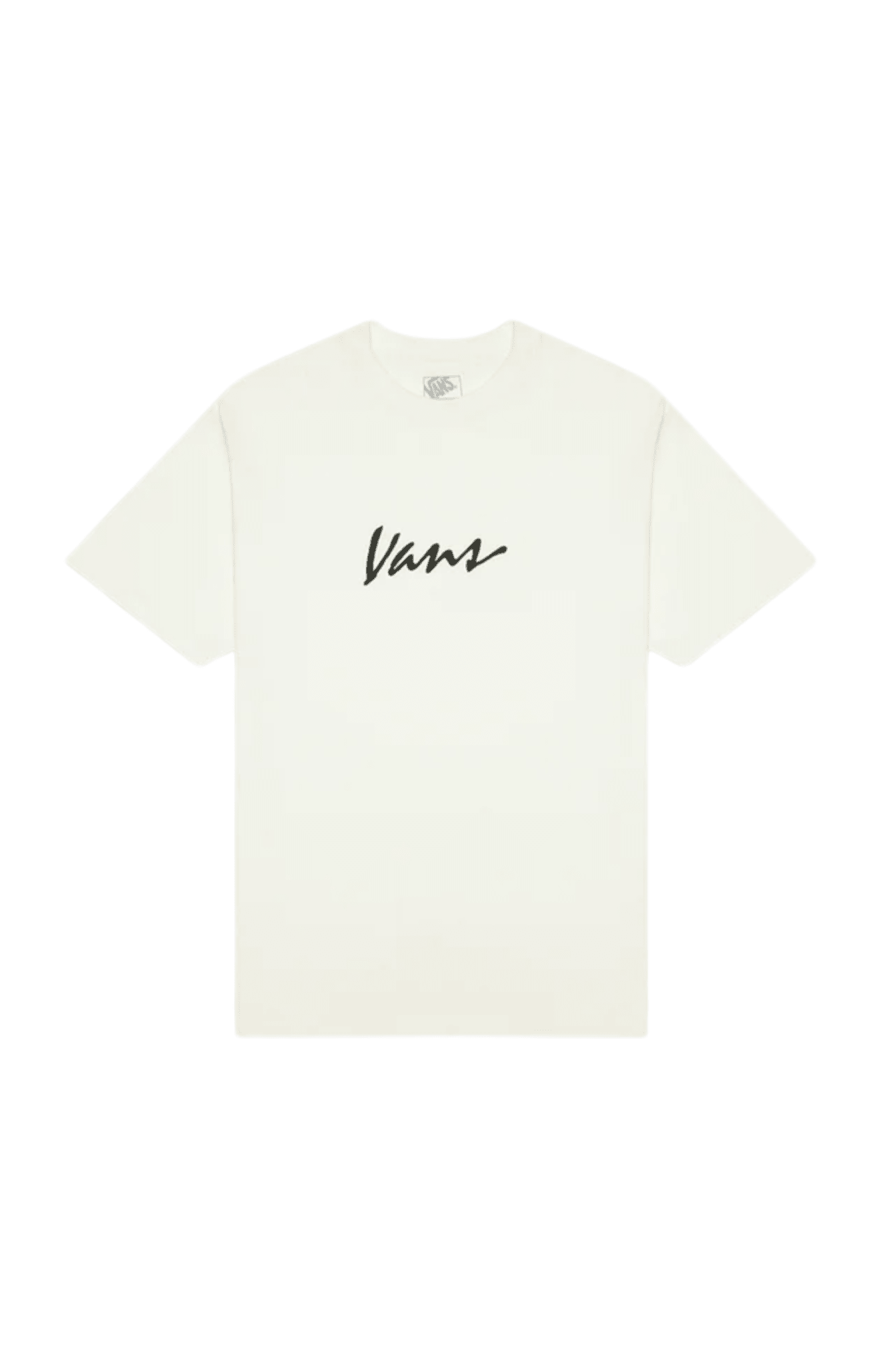 Camiseta Vans Classic Script SS Bege/Preto - NewSkull