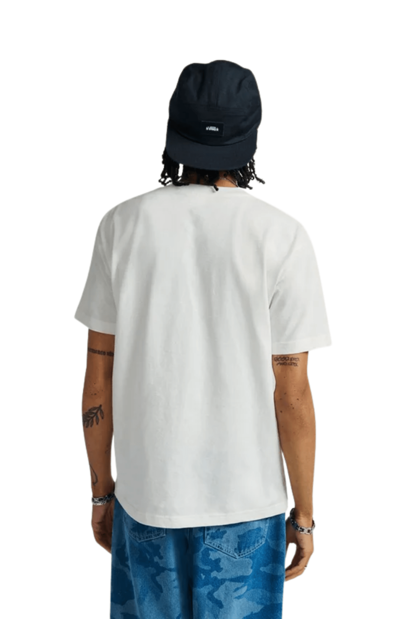 Camiseta Vans Classic Script SS Bege/Preto - NewSkull