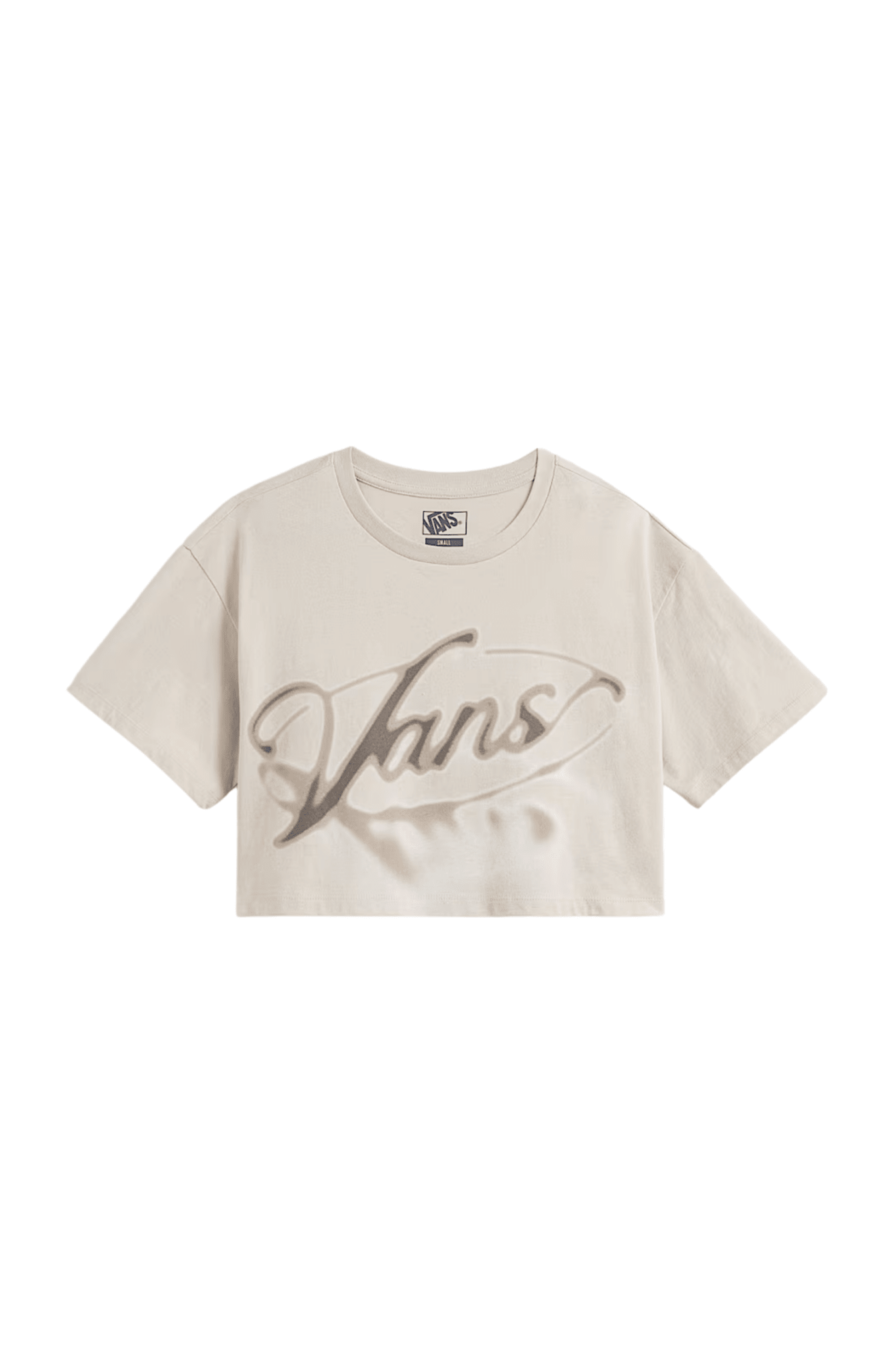 Camiseta Vans Cropped Afterburn Relaxed Feminino Bege - NewSkull