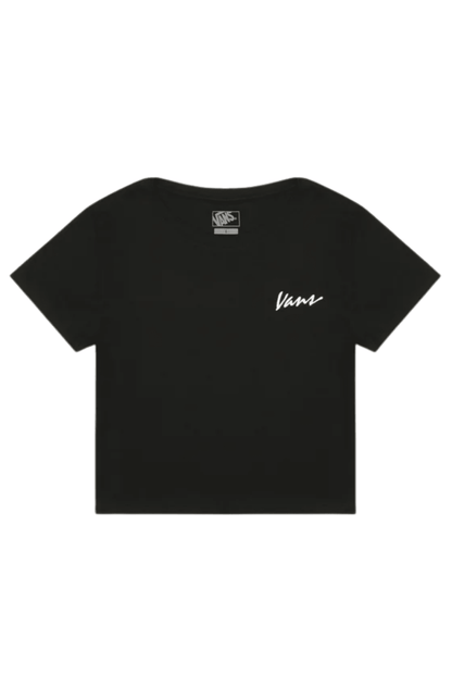 Camiseta Vans Cropped Classic Script Preto - NewSkull