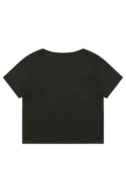 Camiseta Vans Cropped Classic Script Preto - NewSkull