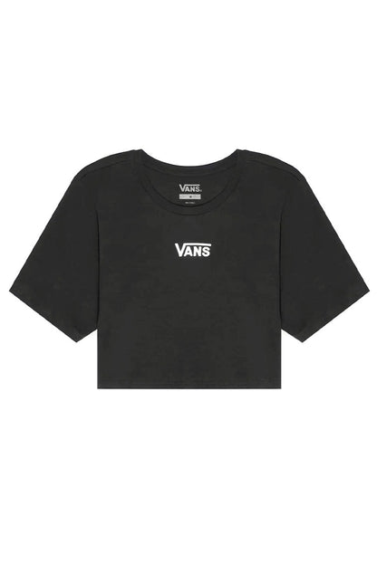 Camiseta Vans Cropped Feminina Flying V Crew Preto - NewSkull