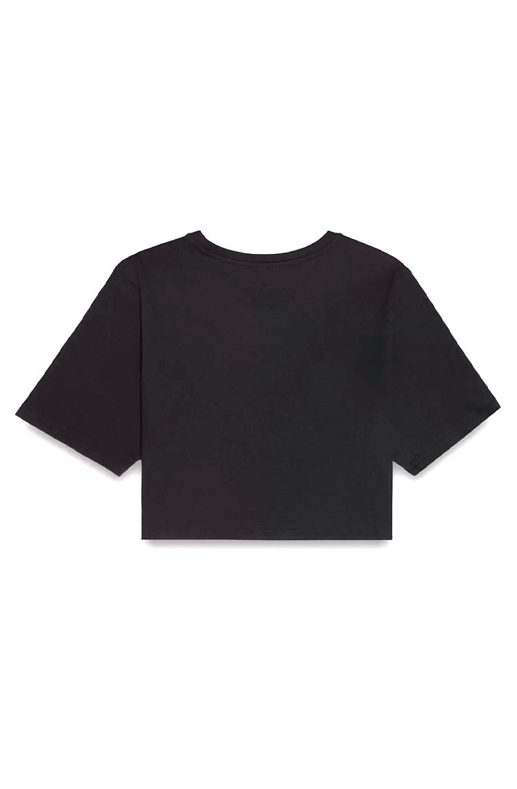 Camiseta Vans Cropped Feminina Flying V Crew Preto - NewSkull