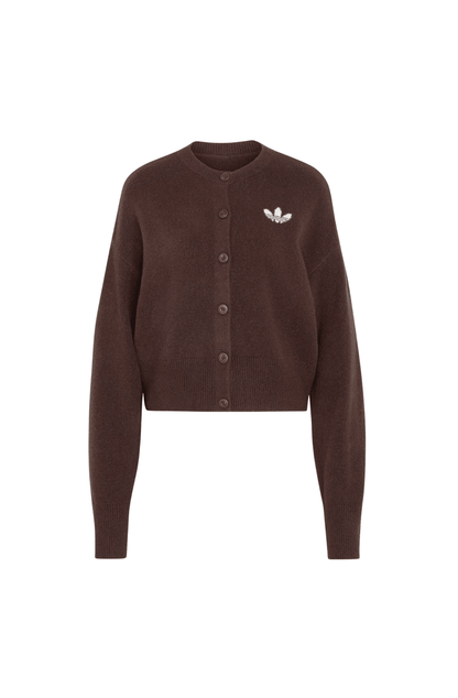 Cardigan Adidas Essentials Knit Marrom - NewSkull