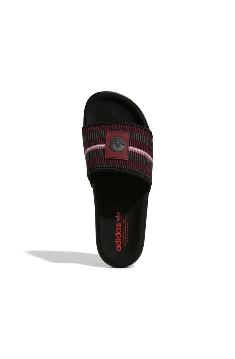 Chinelo Adidas Adilette Patchwork Preto/Bordo - NewSkull