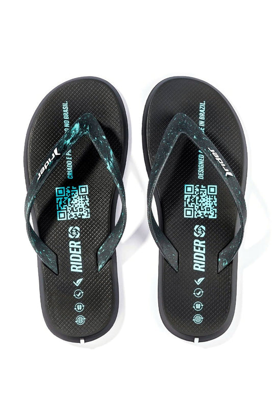 Chinelo Dedo Rider R4 Preto/Azul - NewSkull