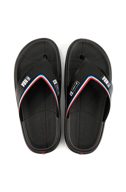 Chinelo Rider Dedo Block NBA Preto/Azul/Vermelho - NewSkull
