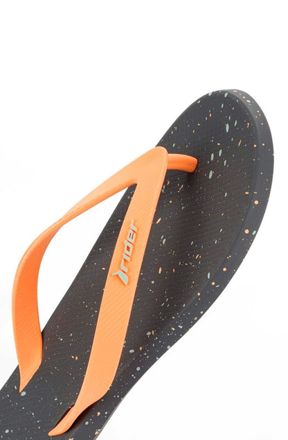 Chinelo Rider Dedo R1 Canvas Cinza/Laranja - NewSkull