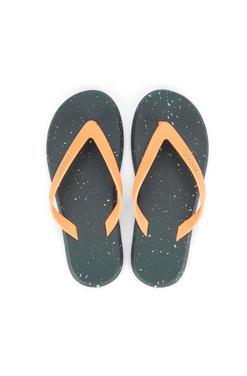 Chinelo Rider Dedo R1 Canvas Cinza/Laranja - NewSkull
