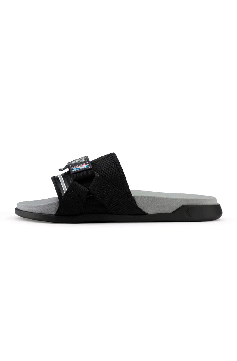 Chinelo Rider Slide NX NBA Brooklin Nets Preto/Cinza - NewSkull