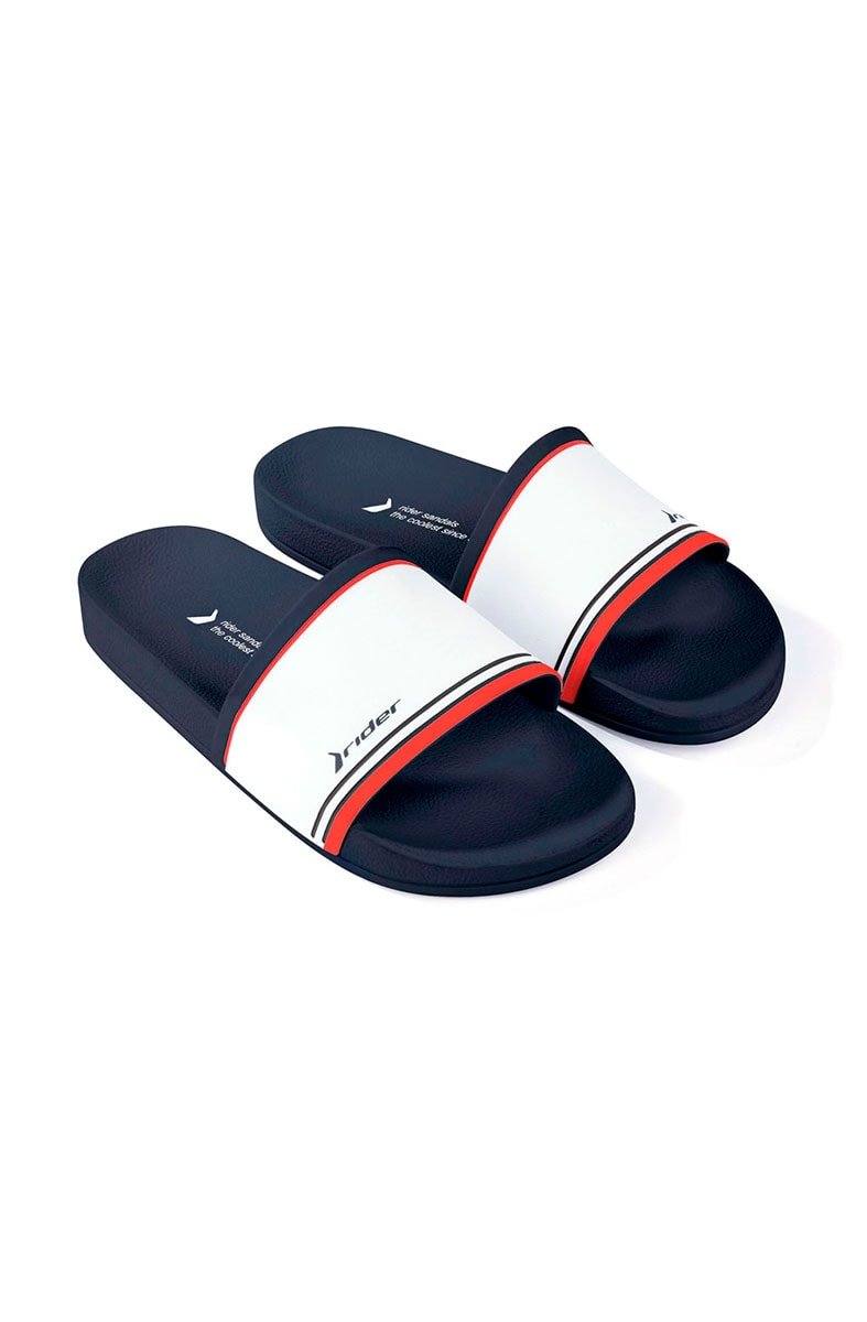 Chinelo Slide Rider Full 86 Azul/Branco - NewSkull
