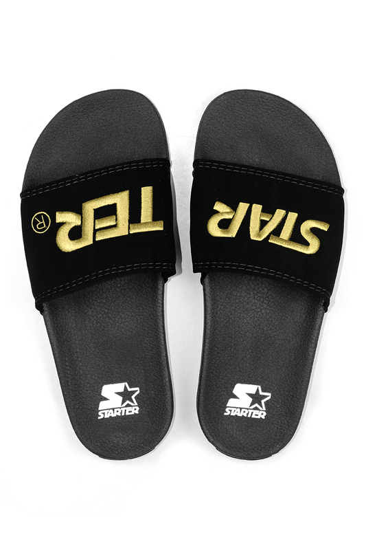 Chinelo Slider Starter Ouro Preto - NewSkull