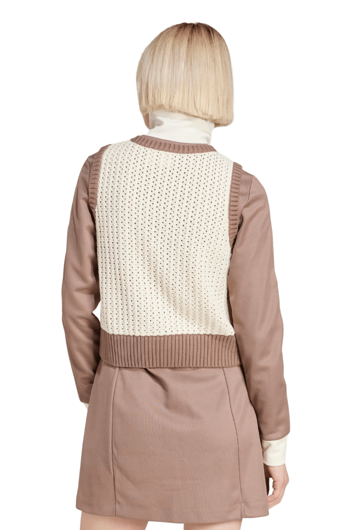 Colete Adidas Adicolor Knitted Vest Bege/Marrom - NewSkull