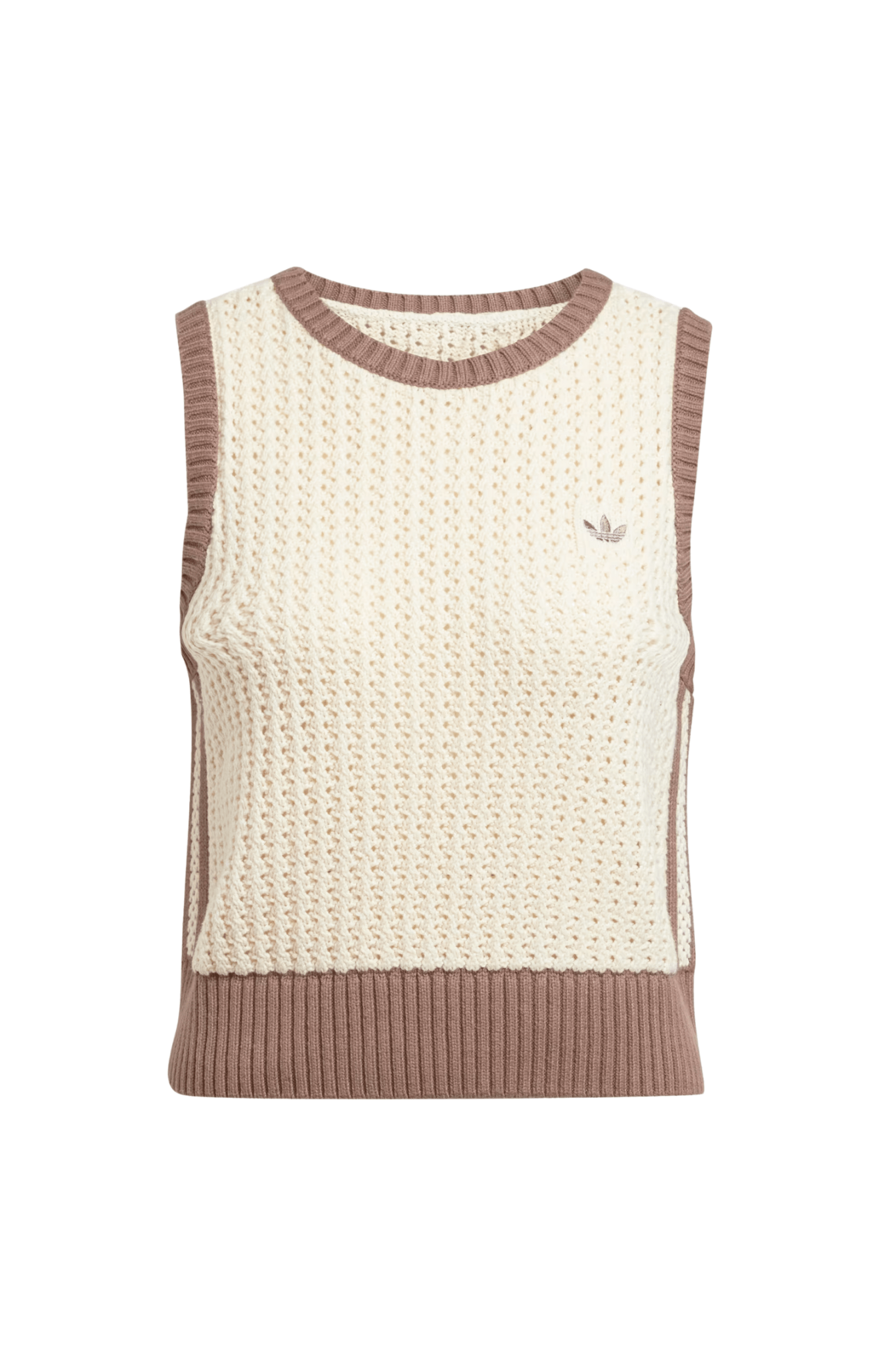 Colete Adidas Adicolor Knitted Vest Bege/Marrom - NewSkull