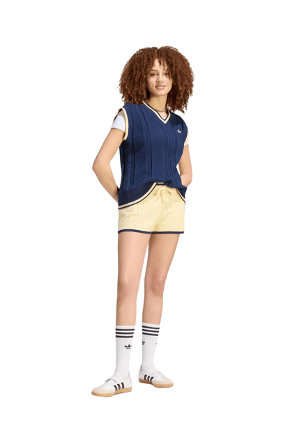 Colete Adidas Cable Knit Azul Marinho - NewSkull