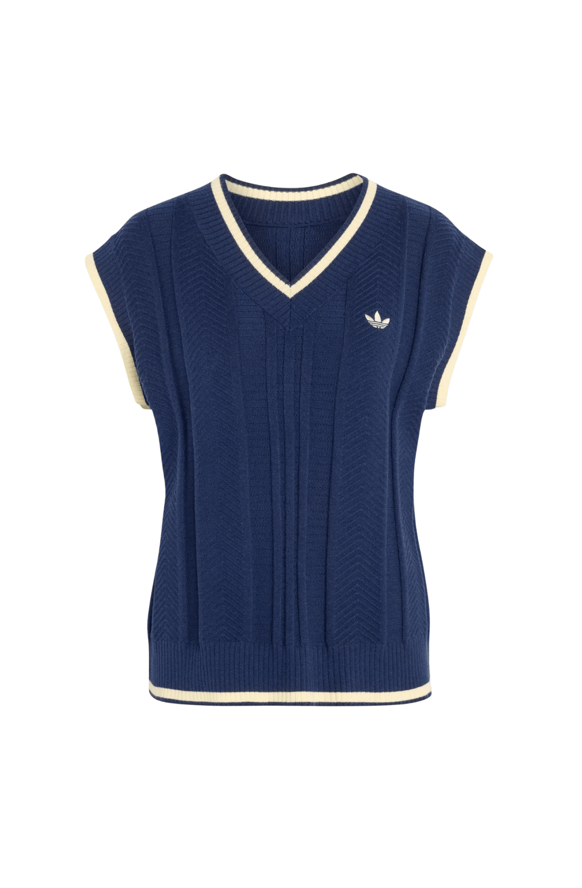 Colete Adidas Cable Knit Azul Marinho - NewSkull