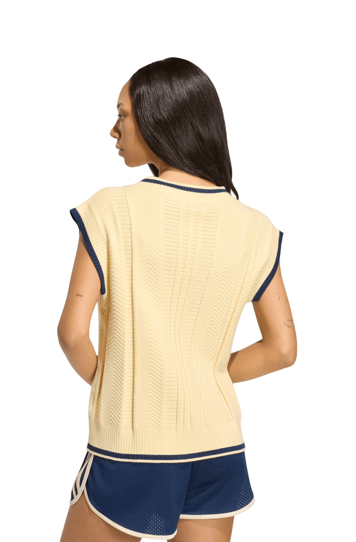 Colete Adidas Cable Knit Bege - NewSkull