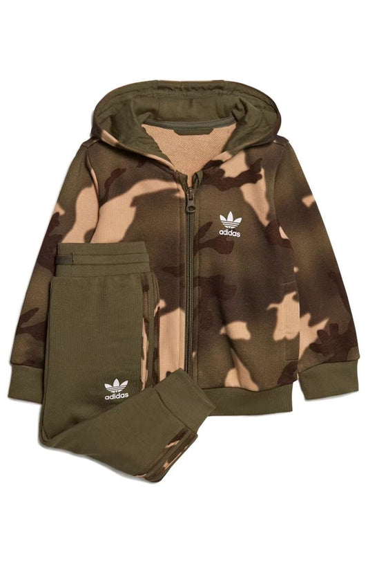 Conjunto Adidas Moletom Capuz Fecho Zíper Camuflado - NewSkull