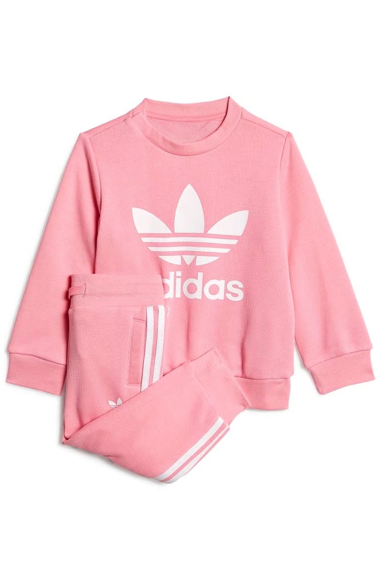 Conjunto Adidas Moletom Crew Unissex Rosa - NewSkull
