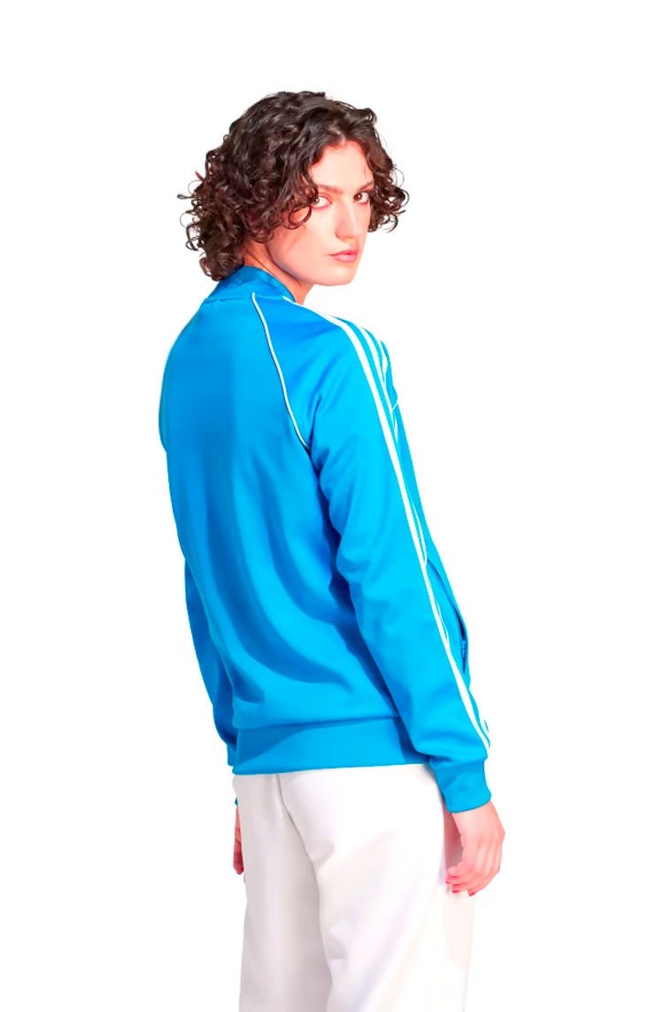 Jaqueta Adidas Adicolor Classics SST Feminino Azul/Branco - NewSkull