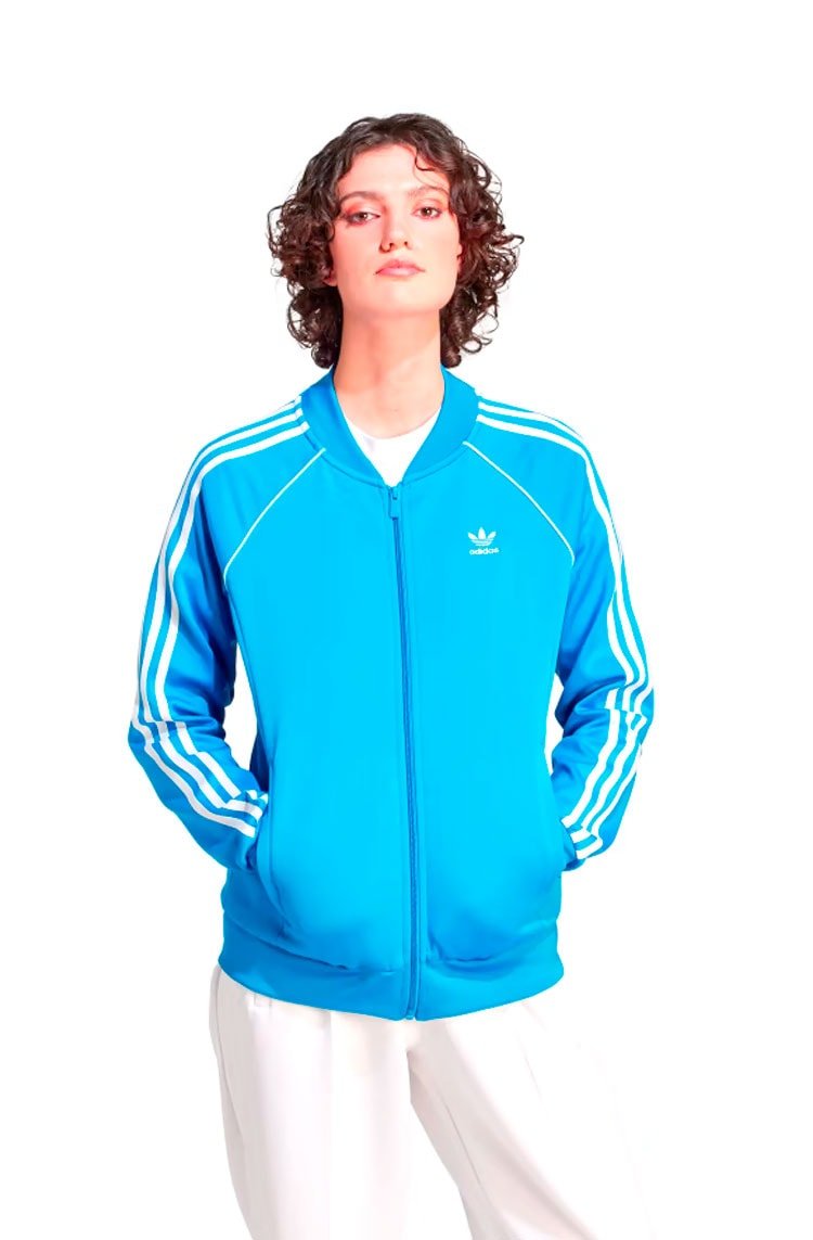 Jaqueta Adidas Adicolor Classics SST Feminino Azul/Branco - NewSkull