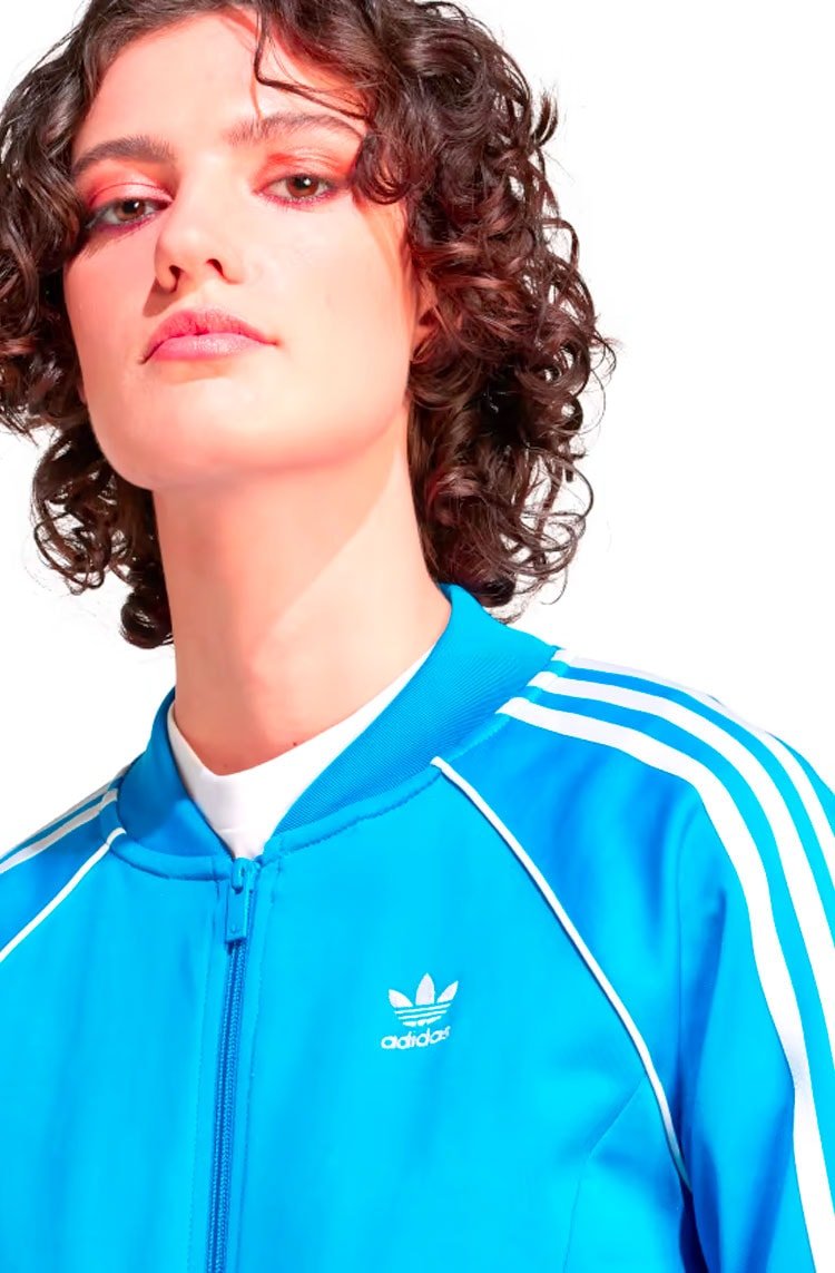 Jaqueta Adidas Adicolor Classics SST Feminino Azul/Branco - NewSkull