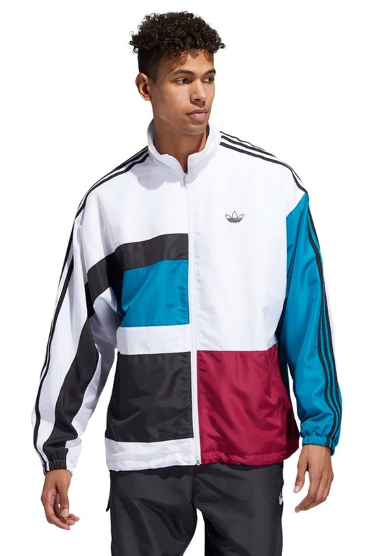 Jaqueta Adidas Asymm Track Branco/Azul/Bordo - NewSkull
