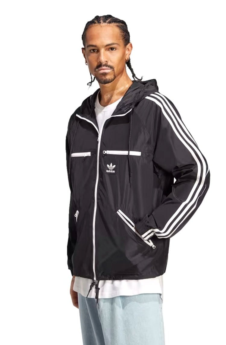 Jaqueta Adidas Corta Vento Adicolor Classics Preto/Branco - NewSkull