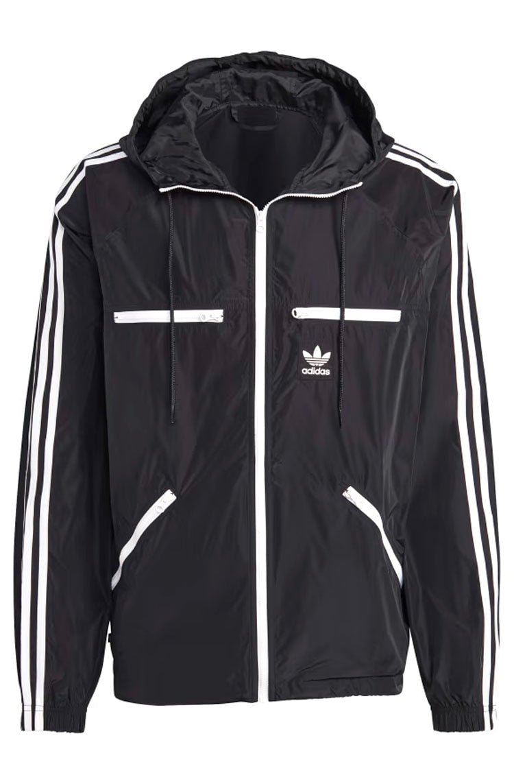 Jaqueta Adidas Corta Vento Adicolor Classics Preto/Branco - NewSkull