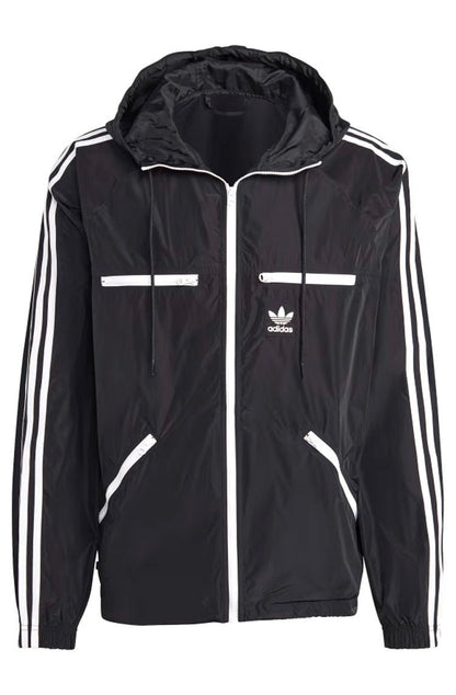 Jaqueta Adidas Corta Vento Adicolor Classics Preto/Branco - NewSkull