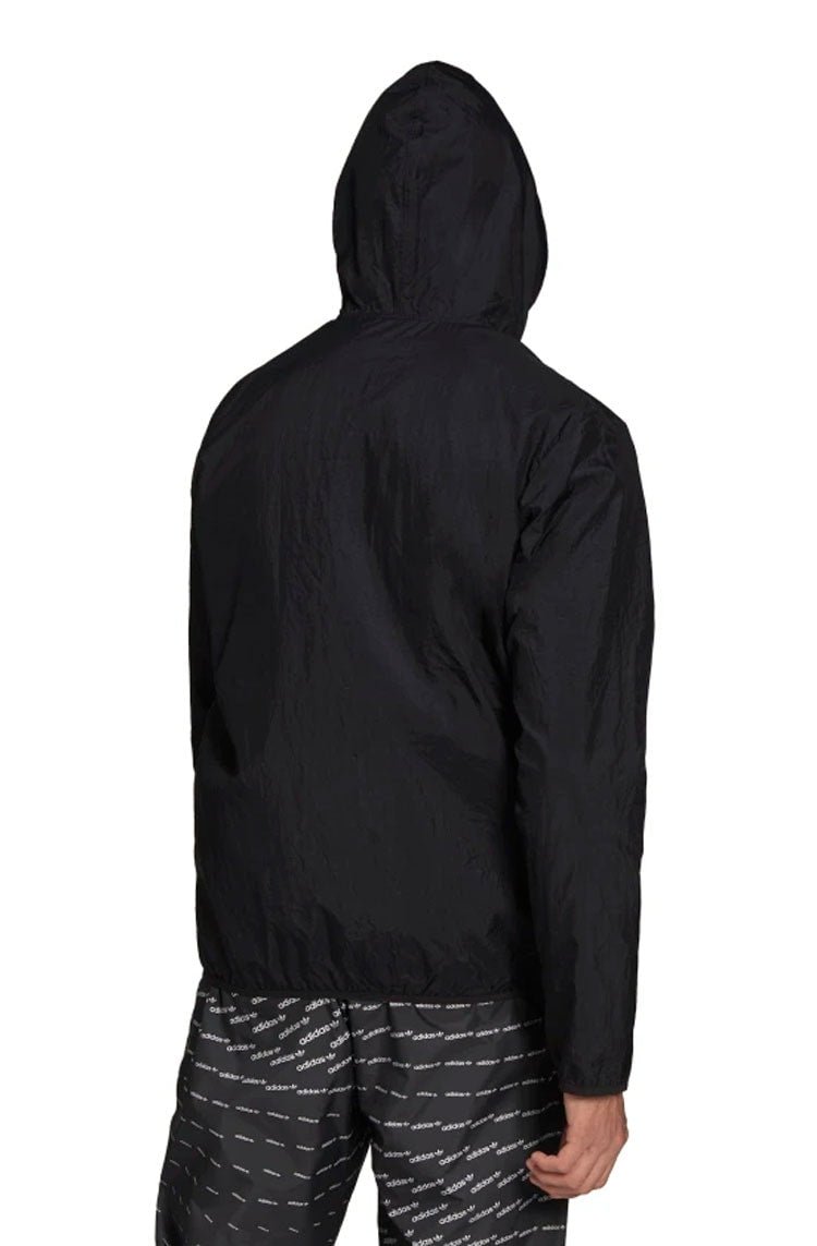 Jaqueta Adidas Corta - vento Adicolor Essentials Trefoil Preto/Branco - NewSkull
