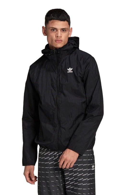 Jaqueta Adidas Corta - vento Adicolor Essentials Trefoil Preto/Branco - NewSkull