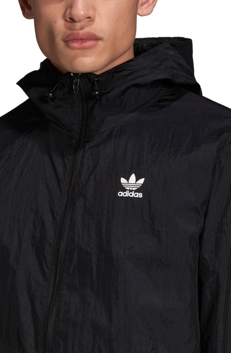 Jaqueta Adidas Corta - vento Adicolor Essentials Trefoil Preto/Branco - NewSkull