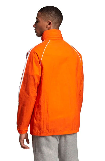 Jaqueta Adidas Corta Vento Capuz SST Retro Laranja - NewSkull