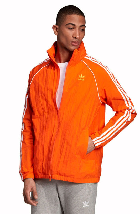 Jaqueta Adidas Corta Vento Capuz SST Retro Laranja - NewSkull