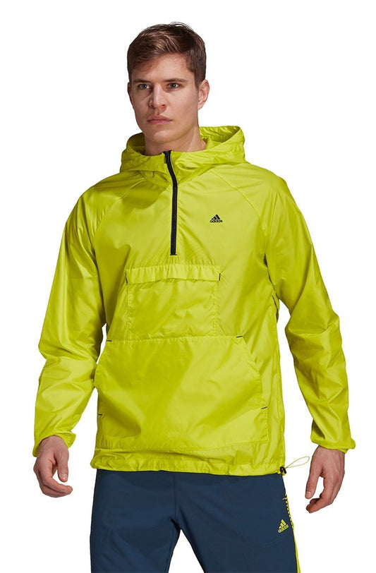 Jaqueta Adidas Corta Vento Designed 2 Move Ativated Tech Aeroready Amarela/Preta - NewSkull