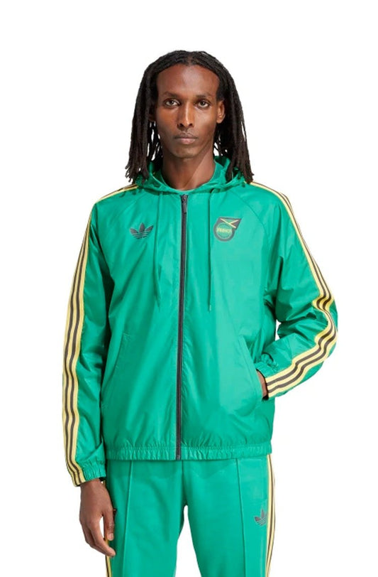 Jaqueta Adidas Corta Vento Jamaica Verde/Preto/Amarelo - NewSkull