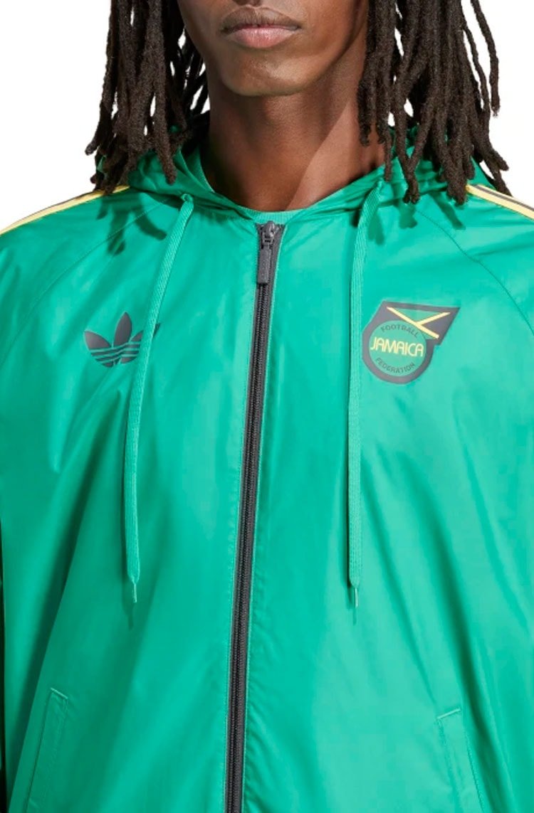 Jaqueta Adidas Corta Vento Jamaica Verde/Preto/Amarelo - NewSkull