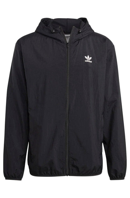 Jaqueta Adidas Corta Vento Trefoil Essentials Preto/Branco - NewSkull
