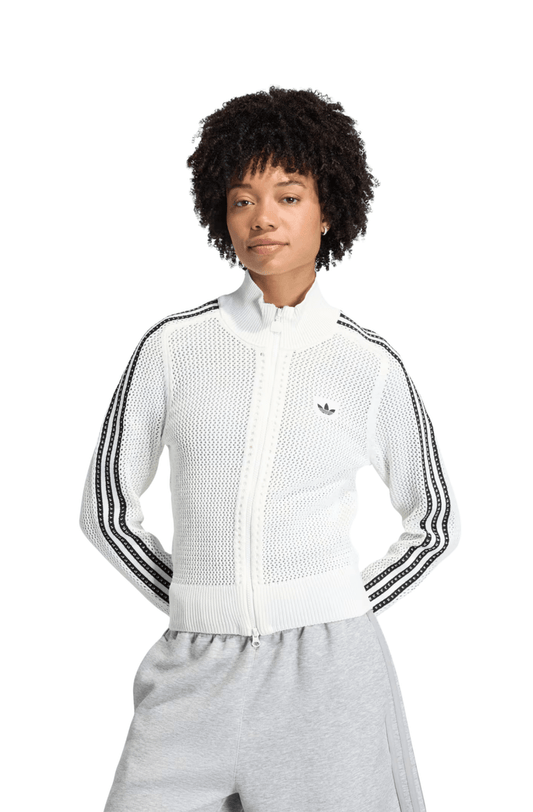 Jaqueta Adidas Crochê Firebird Branco/Preto - NewSkull