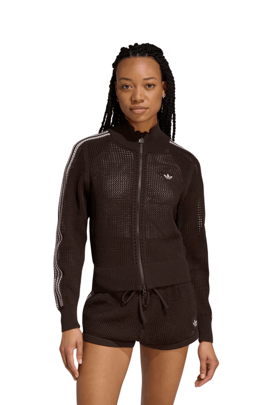 Jaqueta Adidas Crochê Firebird Marrom/Rosa - NewSkull