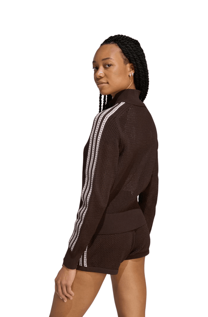 Jaqueta Adidas Crochê Firebird Marrom/Rosa - NewSkull