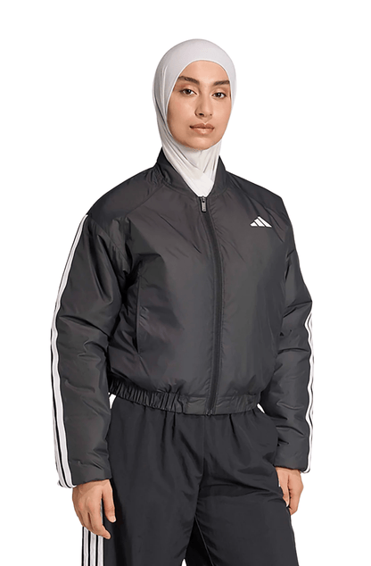 Jaqueta Adidas Essentials CLIMAWARM 3 - stripes Preto/Branco - NewSkull